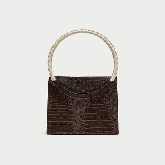 NWT Embossed Faux Leather City Satchel - Picture 7 of 7